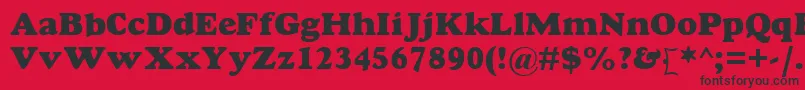 Шрифт GoudyMtExtraBold – чёрные шрифты на красном фоне