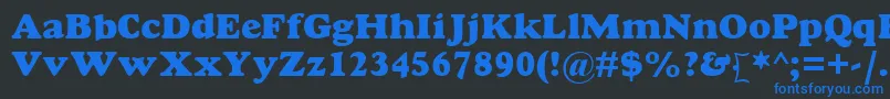 GoudyMtExtraBold Font – Blue Fonts on Black Background
