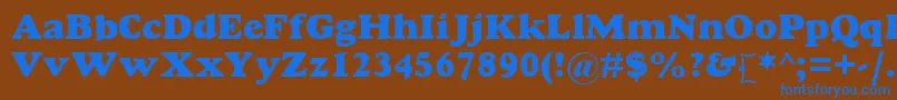 GoudyMtExtraBold Font – Blue Fonts on Brown Background