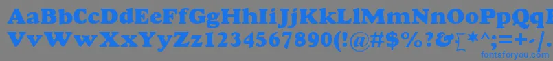 フォントGoudyMtExtraBold – 灰色の背景に青い文字