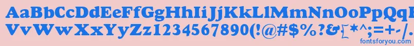 GoudyMtExtraBold Font – Blue Fonts on Pink Background