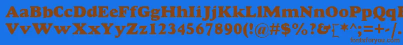 Czcionka GoudyMtExtraBold – brązowe czcionki na niebieskim tle