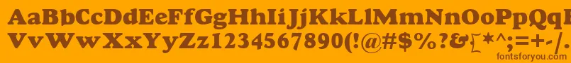 GoudyMtExtraBold Font – Brown Fonts on Orange Background