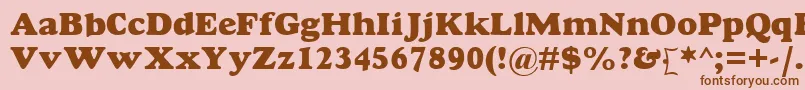GoudyMtExtraBold Font – Brown Fonts on Pink Background