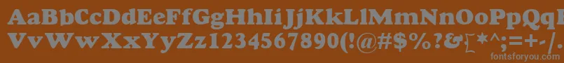フォントGoudyMtExtraBold – 茶色の背景に灰色の文字