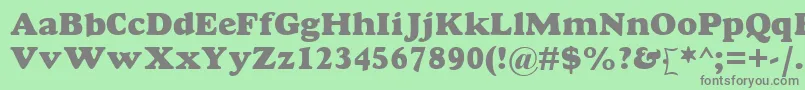 フォントGoudyMtExtraBold – 緑の背景に灰色の文字