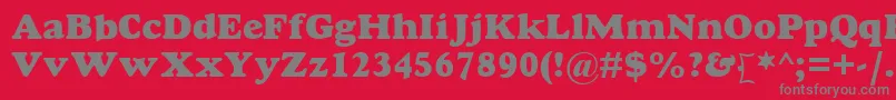 フォントGoudyMtExtraBold – 赤い背景に灰色の文字
