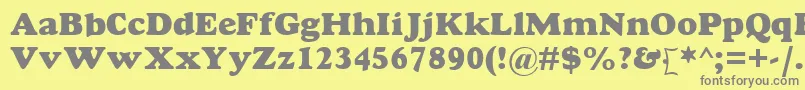 GoudyMtExtraBold Font – Gray Fonts on Yellow Background