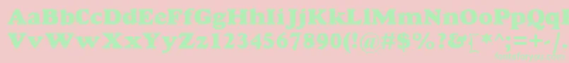 GoudyMtExtraBold Font – Green Fonts on Pink Background