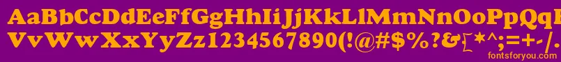 GoudyMtExtraBold Font – Orange Fonts on Purple Background