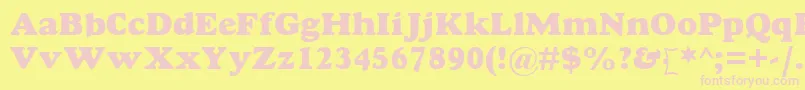 GoudyMtExtraBold Font – Pink Fonts on Yellow Background