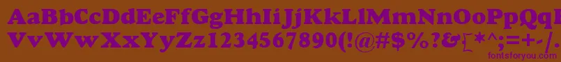 GoudyMtExtraBold Font – Purple Fonts on Brown Background