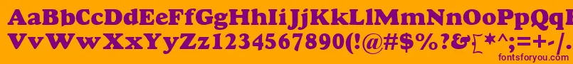GoudyMtExtraBold Font – Purple Fonts on Orange Background