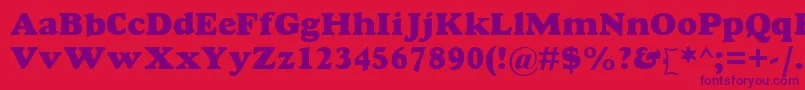GoudyMtExtraBold Font – Purple Fonts on Red Background