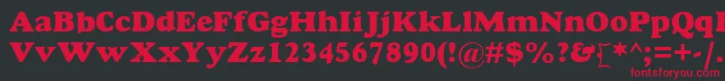 Шрифт GoudyMtExtraBold – красные шрифты на чёрном фоне
