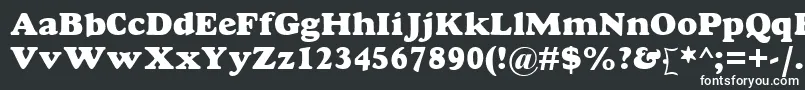 フォントGoudyMtExtraBold – 黒い背景に白い文字