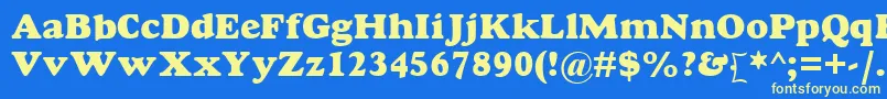 GoudyMtExtraBold Font – Yellow Fonts on Blue Background