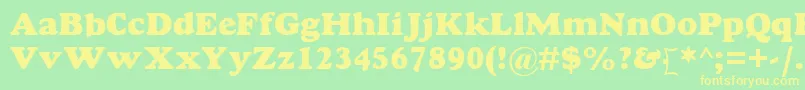 GoudyMtExtraBold Font – Yellow Fonts on Green Background