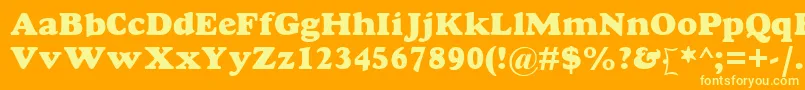 GoudyMtExtraBold Font – Yellow Fonts on Orange Background