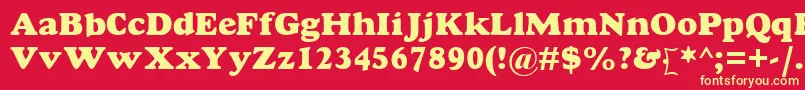 GoudyMtExtraBold Font – Yellow Fonts on Red Background