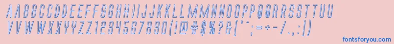 Alienleague3Dital Font – Blue Fonts on Pink Background