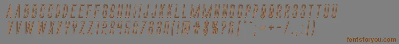 Alienleague3Dital Font – Brown Fonts on Gray Background