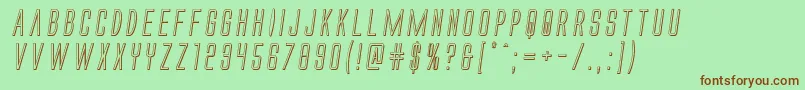 Alienleague3Dital Font – Brown Fonts on Green Background