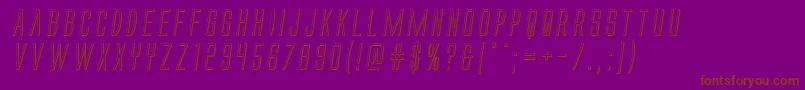 Alienleague3Dital-Schriftart – Braune Schriften auf violettem Hintergrund