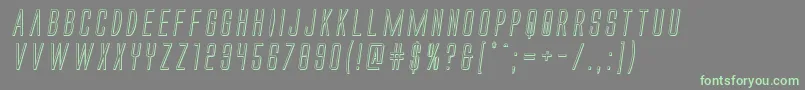 Alienleague3Dital Font – Green Fonts on Gray Background