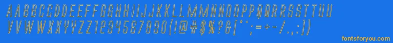 Alienleague3Dital Font – Orange Fonts on Blue Background