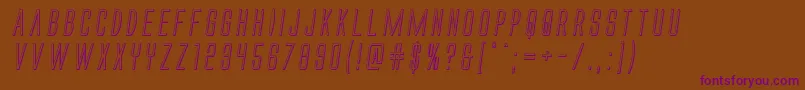 Alienleague3Dital-Schriftart – Violette Schriften auf braunem Hintergrund
