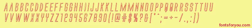 Alienleague3Dital Font – Red Fonts on Yellow Background