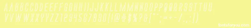 Alienleague3Dital Font – White Fonts on Yellow Background