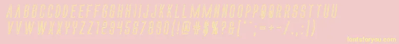 Alienleague3Dital Font – Yellow Fonts on Pink Background