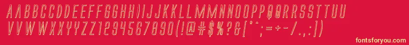 Alienleague3Dital Font – Yellow Fonts on Red Background