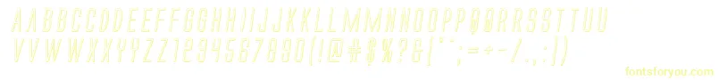 Alienleague3Dital Font – Yellow Fonts on White Background