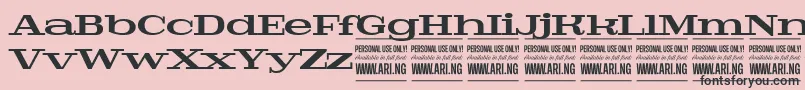 PigeonboldPersonal Font – Black Fonts on Pink Background