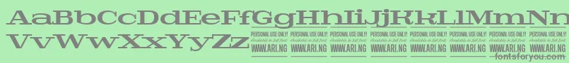 PigeonboldPersonal Font – Gray Fonts on Green Background