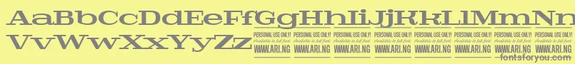 PigeonboldPersonal Font – Gray Fonts on Yellow Background