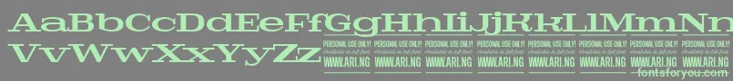 PigeonboldPersonal Font – Green Fonts on Gray Background