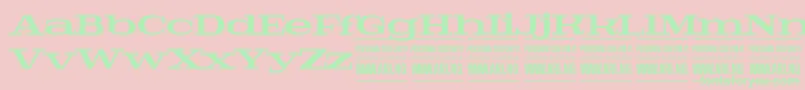 PigeonboldPersonal-Schriftart – Grüne Schriften auf rosa Hintergrund