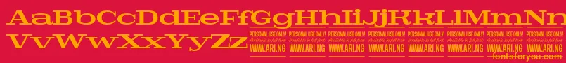 PigeonboldPersonal Font – Orange Fonts on Red Background