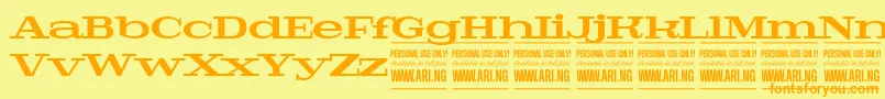 PigeonboldPersonal Font – Orange Fonts on Yellow Background