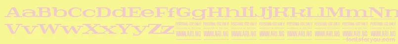 PigeonboldPersonal Font – Pink Fonts on Yellow Background