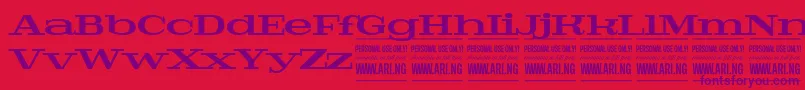 PigeonboldPersonal Font – Purple Fonts on Red Background