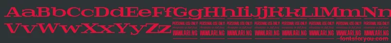PigeonboldPersonal Font – Red Fonts on Black Background