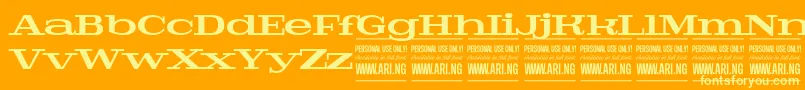 PigeonboldPersonal Font – Yellow Fonts on Orange Background
