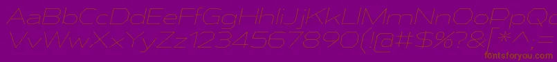 AthabascaExElIt Font – Brown Fonts on Purple Background