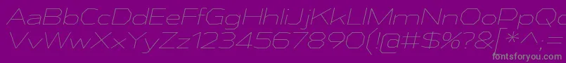 AthabascaExElIt Font – Gray Fonts on Purple Background