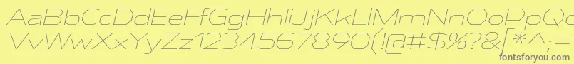 AthabascaExElIt Font – Gray Fonts on Yellow Background